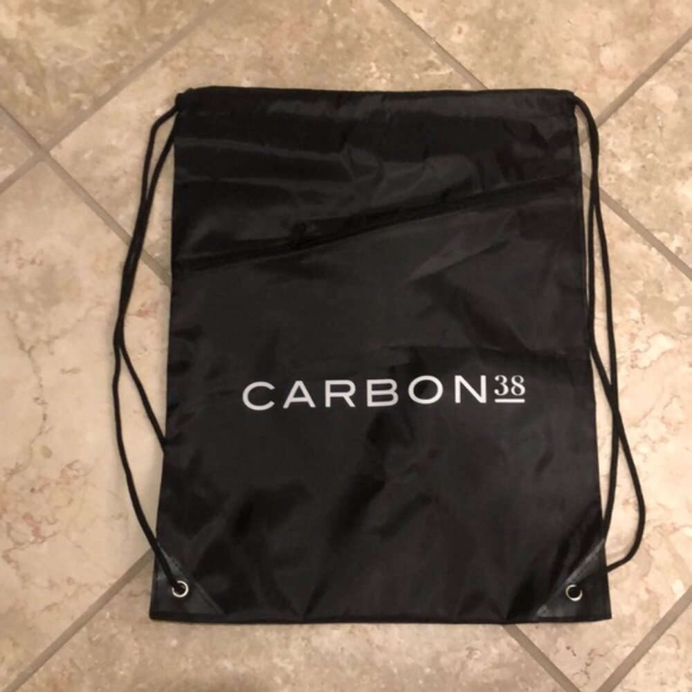 New Carbon38 logo nylon adjustable strap shopper carrier backpack travel gym bag